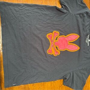 Psycho Bunny Red and Black Short Sleeve Tee with Signature Style